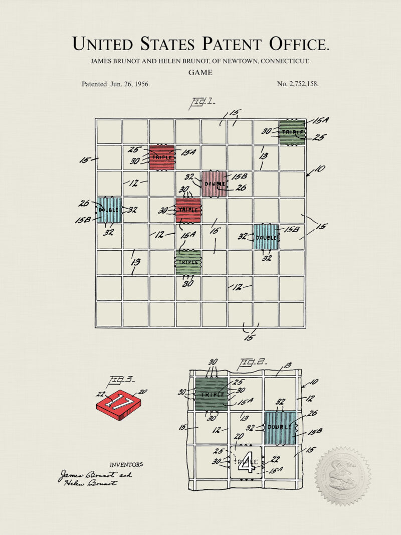 Scrabble Game | 1956 Patent
