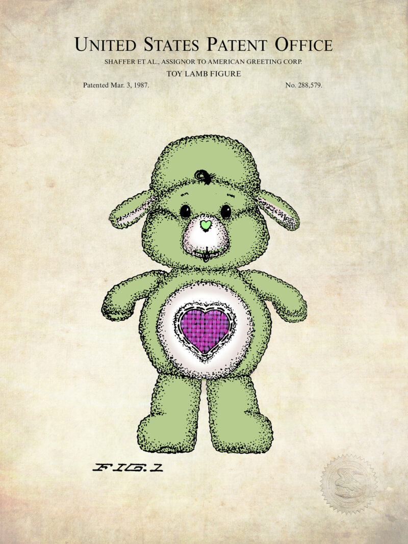 Toy Lamb Figure | 1987 Patent Print