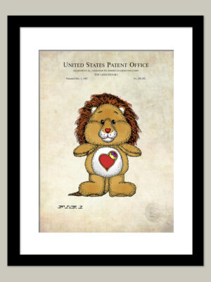 Iconic Animated Toy Lion | 1987 Bear Patent Print