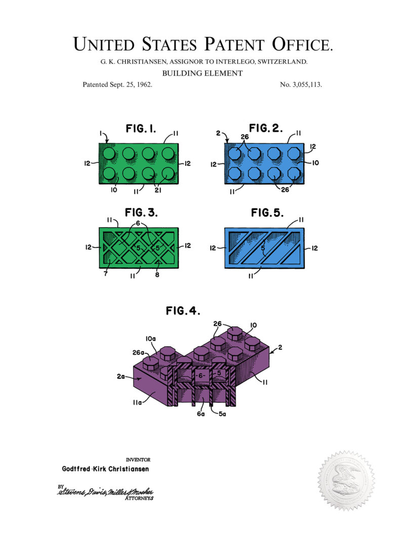Building Block Element | 1961 Patent Print