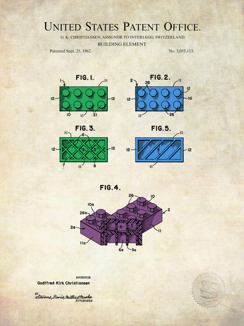 Building Block Element | 1961 Patent Print