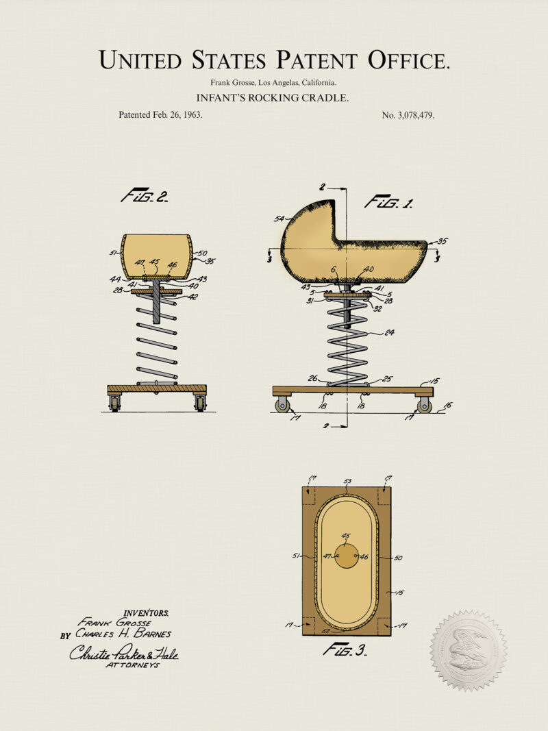 Baby Rocker Design | 1963 Patent