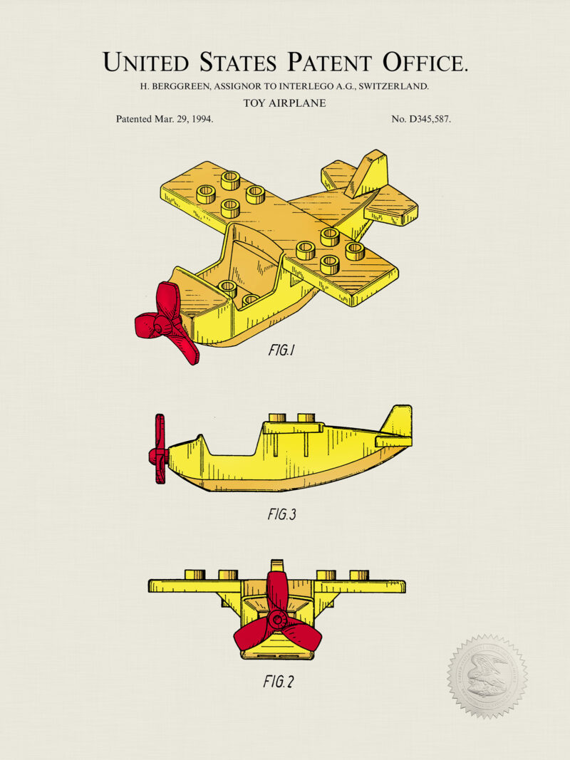 Aviation Figures | Vintage Patent Prints