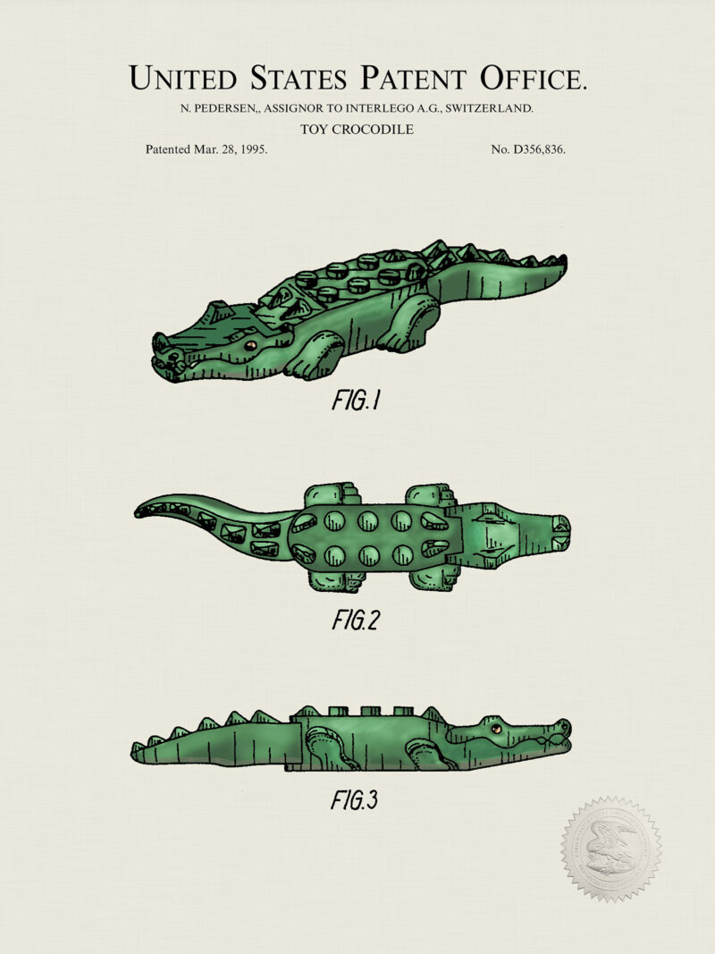 Building block Crocodile | 1995 Patent