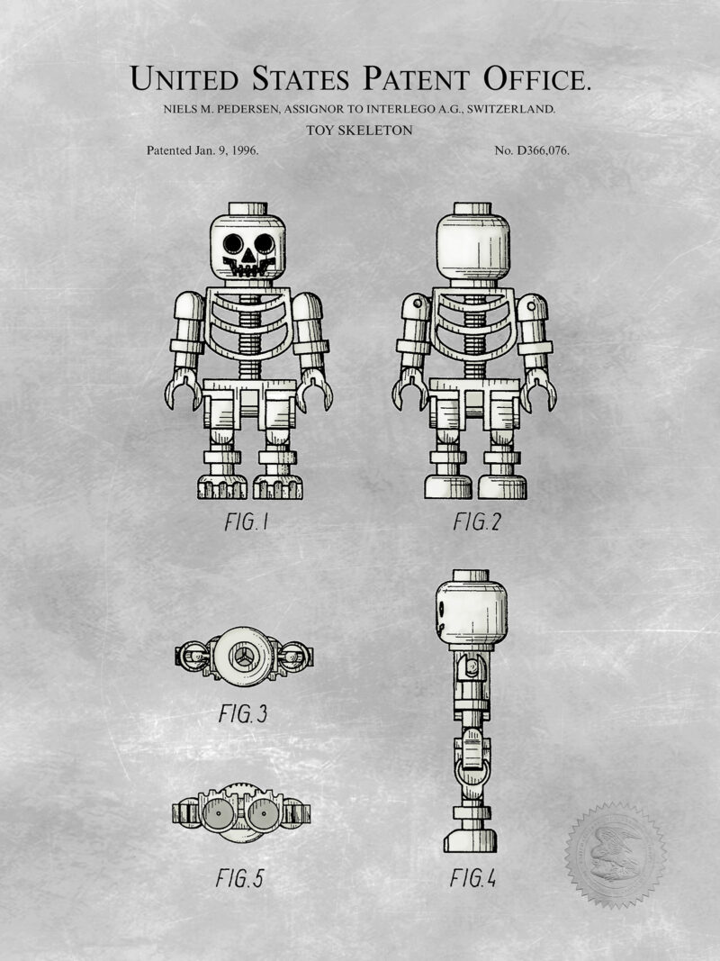 Building Brick Skeleton | 1999 Toy Patent