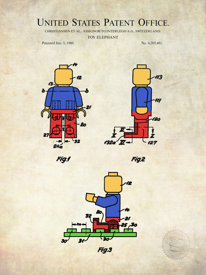 Building Brick Man Figure | 1980 Patent