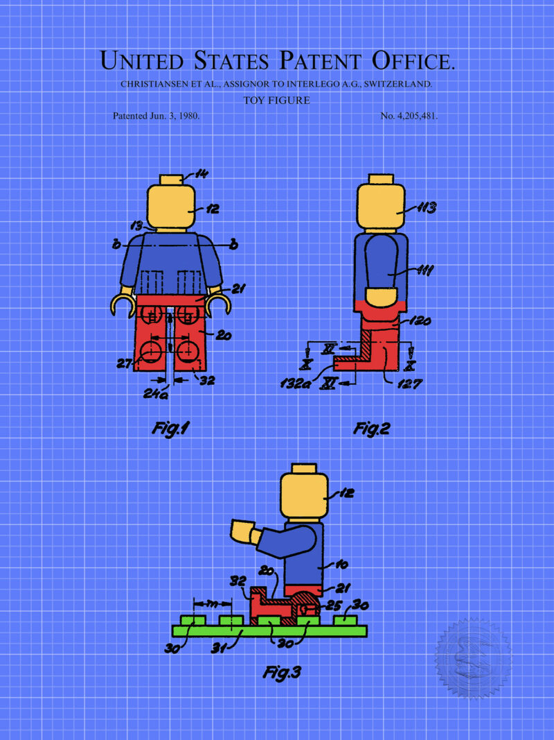 Building Brick Man Figure | 1980 Patent