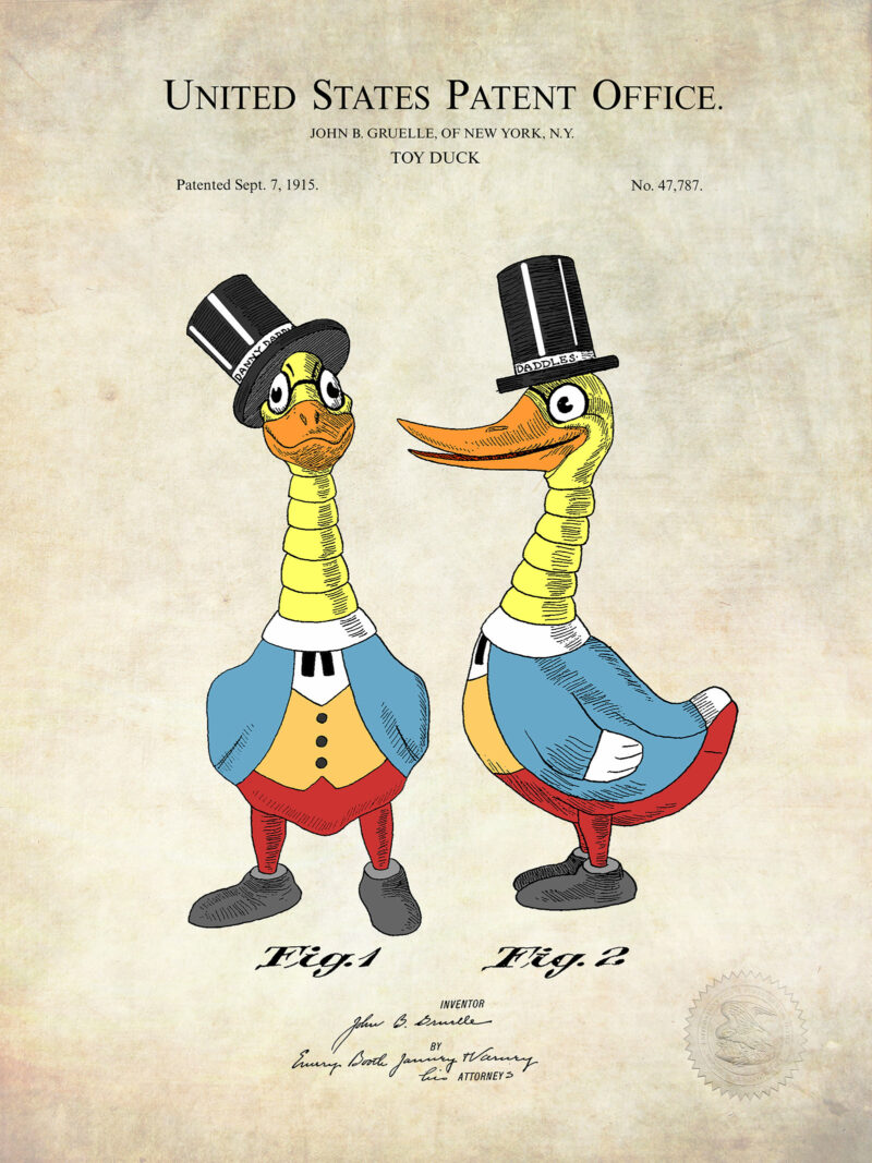 Danny Daddles | 1915 Toy Duck Patent