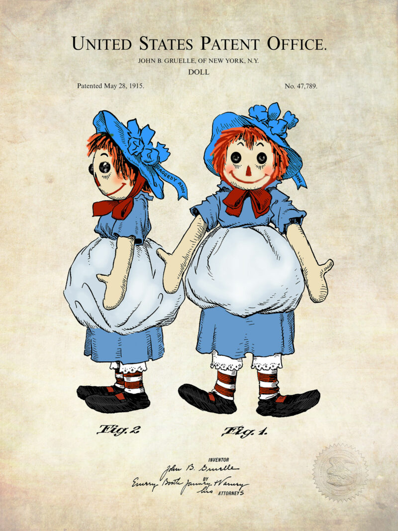 Raggedy Ann & Andy | Doll Patent Prints