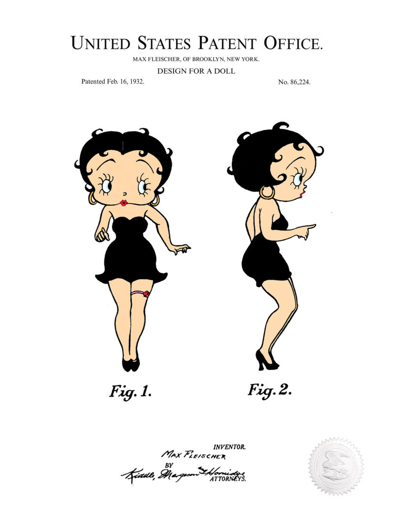 Betty Boop Doll | 1932 Patent Print