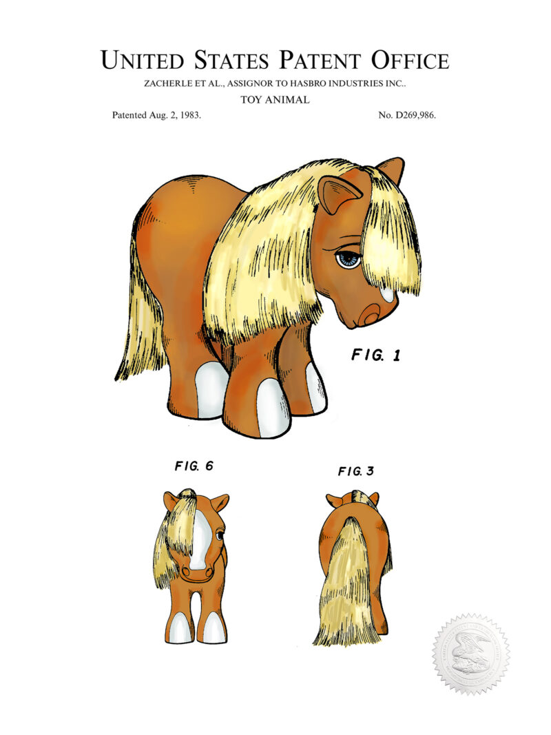 Pony Design Print  | 1983 Toy Patent
