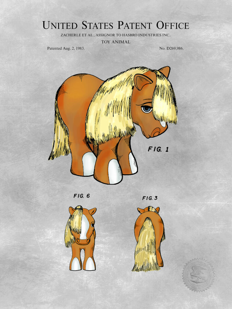 Pony Design Print  | 1983 Toy Patent