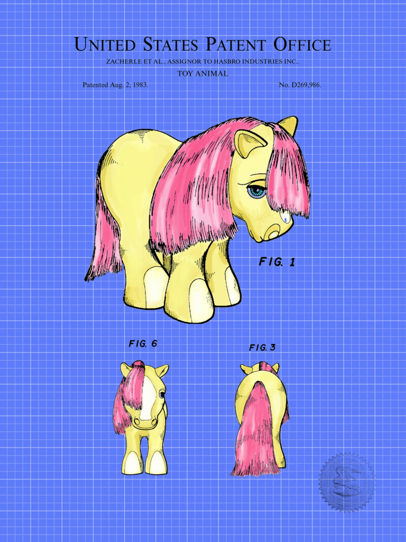 Pony Toy Print | 1983 Hasbro Patent