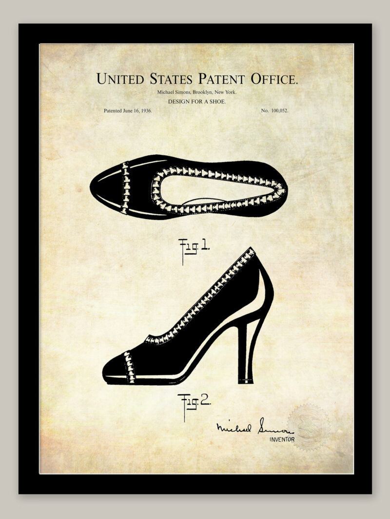 Shoe Design | 1936 Patent Print