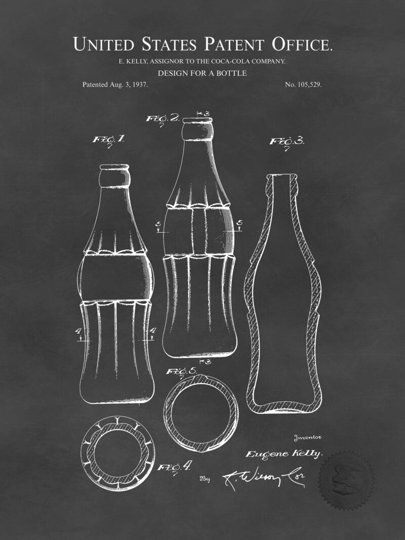 Vintage Coca-Cola Patents Print Set