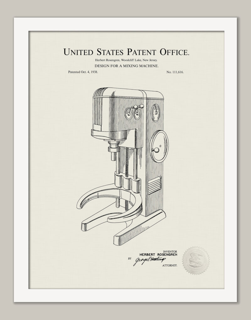 Kitchen Mixing Machine | 1938 Patent
