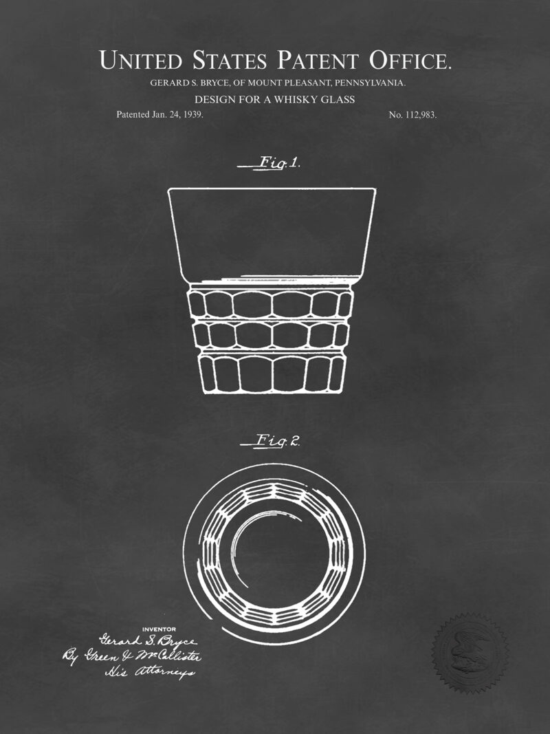 Whiskey Glass Design | 1939 Patent
