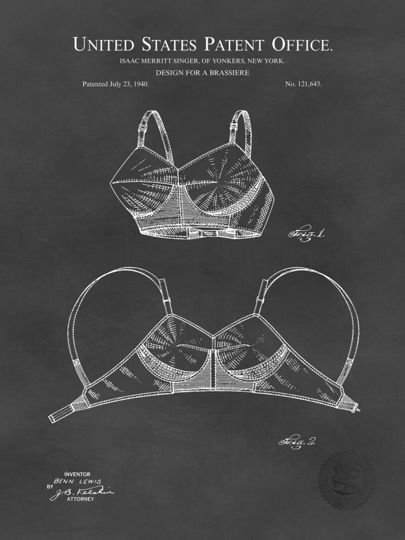 Early Brassiere Design | 1940 Patent