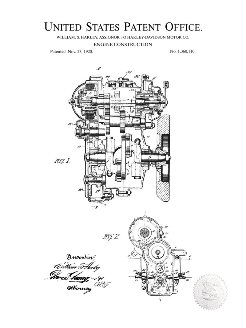 Harley-Davidson Engine | 1920 Patent