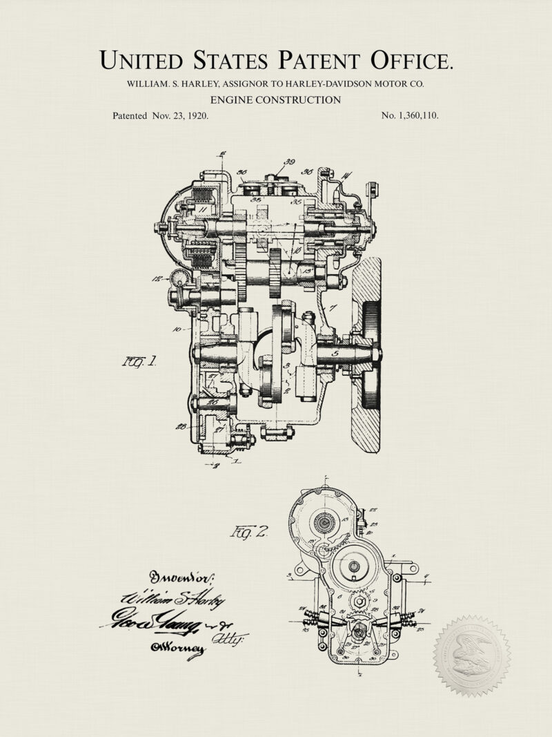 Harley-Davidson Engine | 1920 Patent
