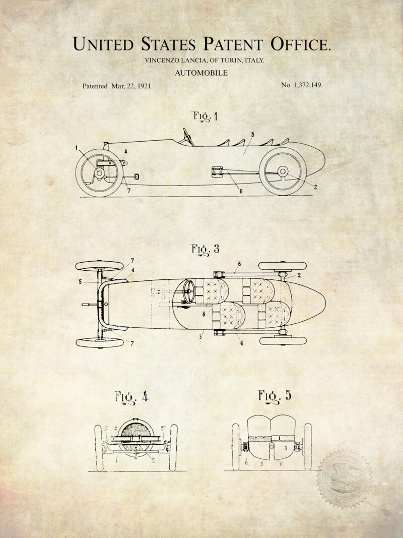 Lancia Automobile | 1921 Patent