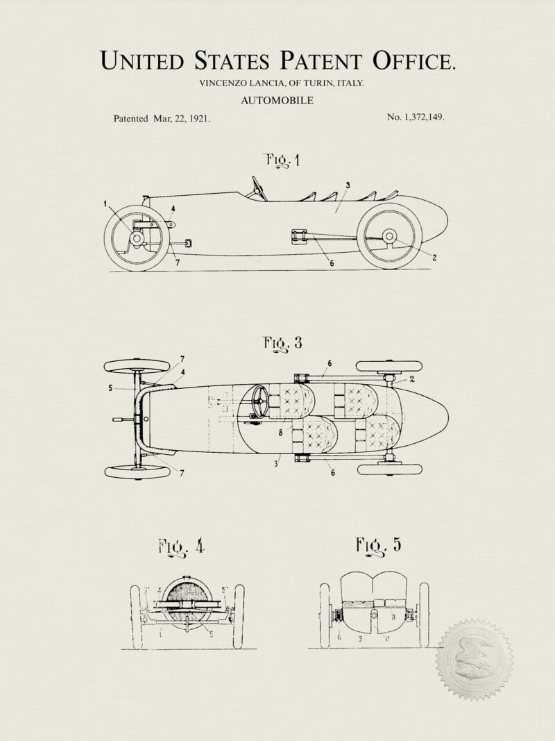 Lancia Automobile | 1921 Patent