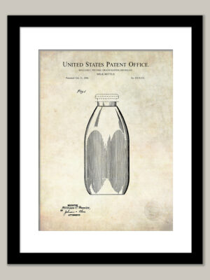 Milk Bottle Design | 1944 Patent Print