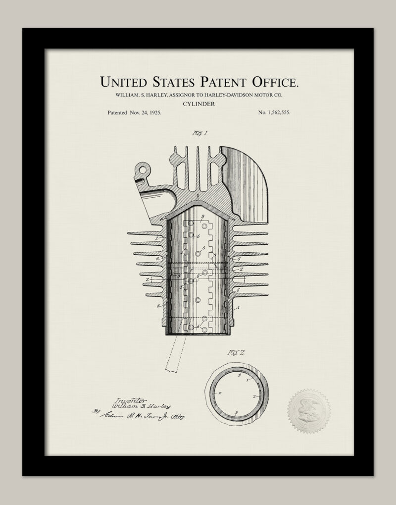 Harley-Davidson Cylinder | 1925 Patent