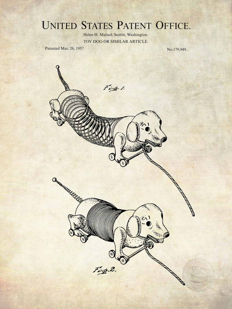 Spring Dog Toy | 1957 Patent
