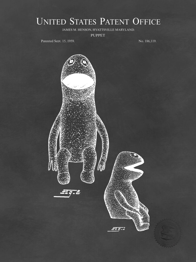 Kermit the Frog Puppet | 1959 Jim Henson Patent