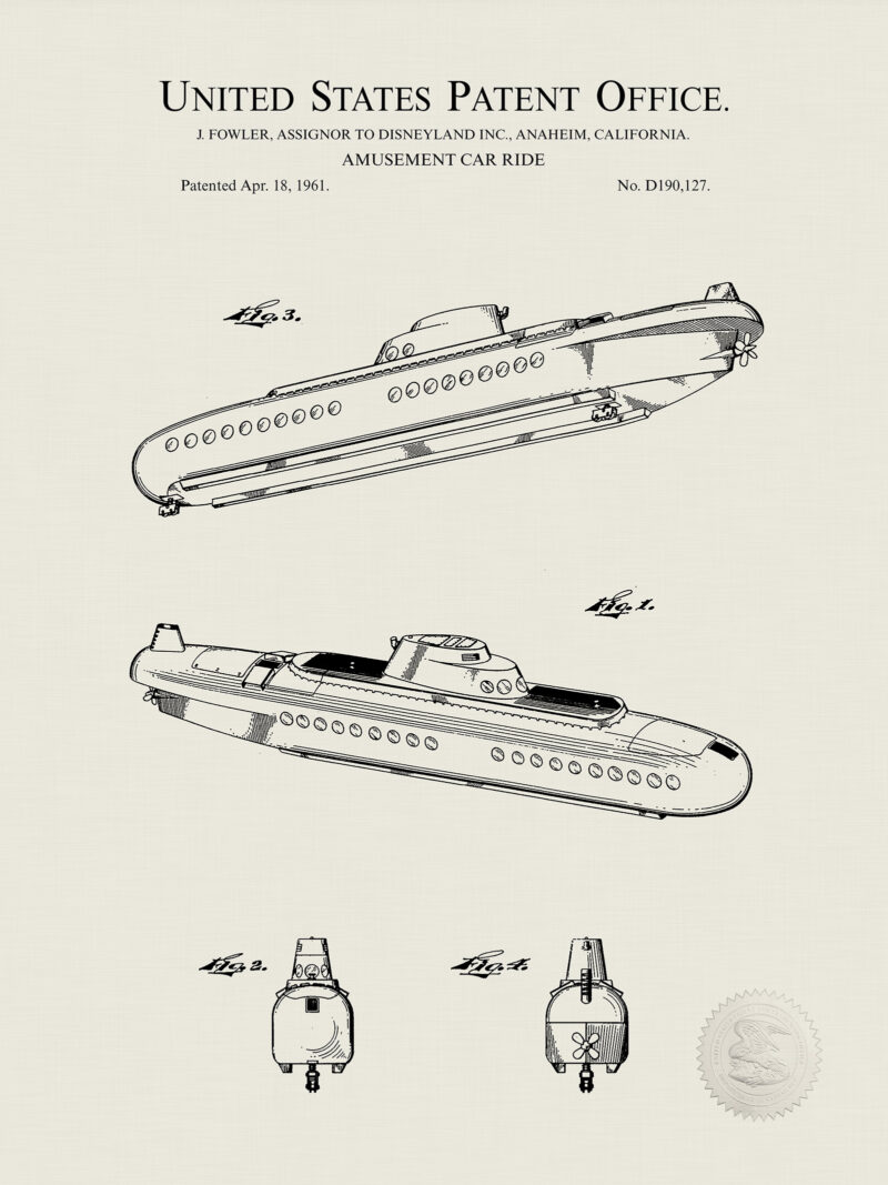 Submarine Ride | 1961 Disneyland Patent