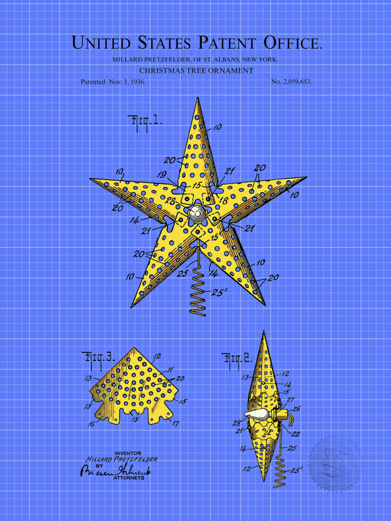 Christmas Tree Star | 1936 Patent