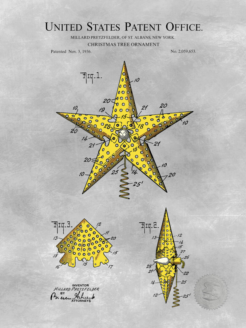 Christmas Tree Star | 1936 Patent