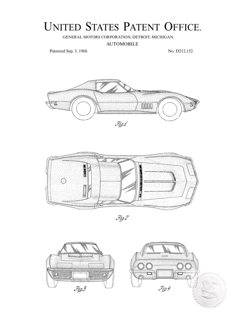 Corvette Stingray | 1968 GM Patent