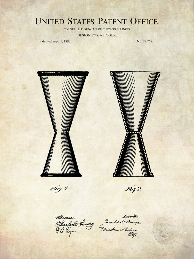 Liquor Jigger Design | 1893 Patent