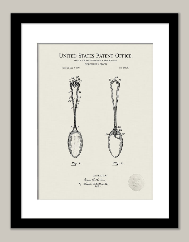 Spoon Design | 1895 Patent Print