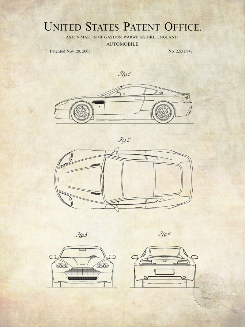 Aston Martin DB9 | 2005 Auto Patent Print
