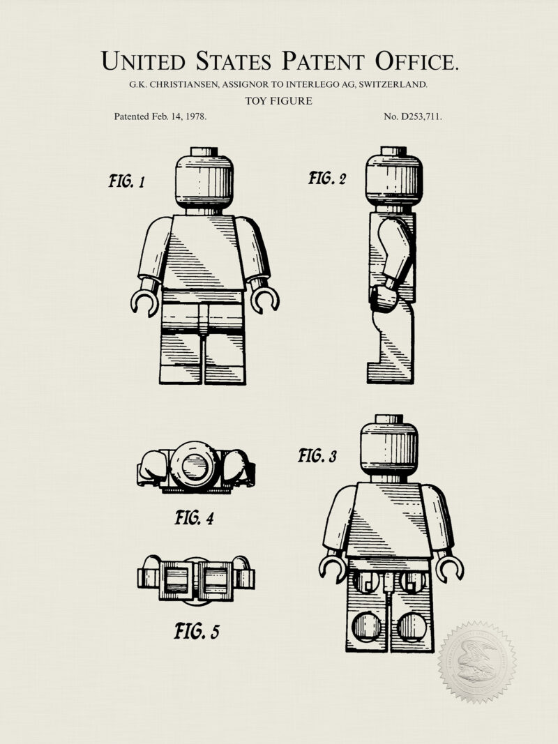 Building Block Toy Man Figure | 1979 Patent
