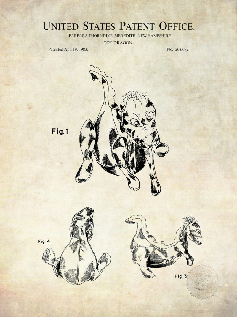 Dragon Print | 1983 Toy Patent