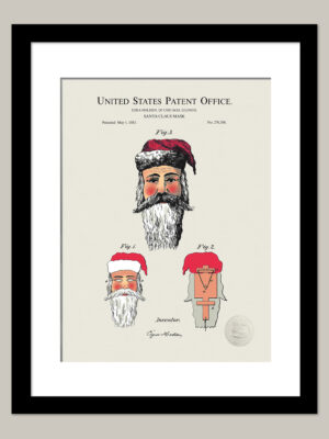 Toy Santa Claus | 1883 Patent Print