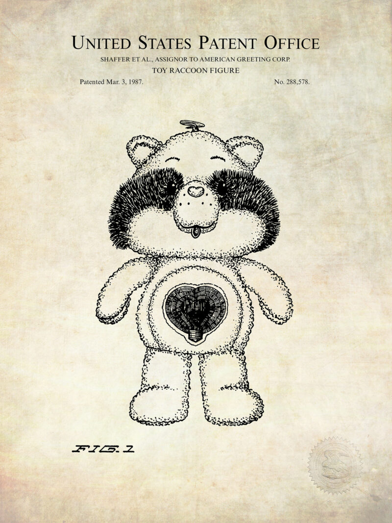 Toy Raccoon | 1987 Toy Figure Patent