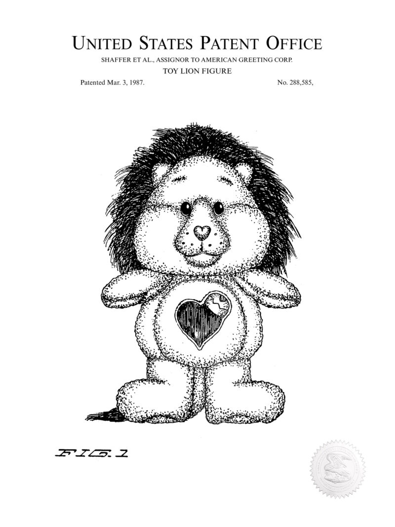 Toy Lion Print | 1984 Figure Patent