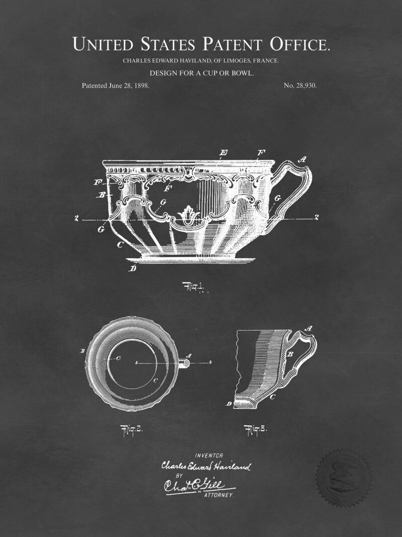 Tea Cup Design | 1898 Haviland Patent