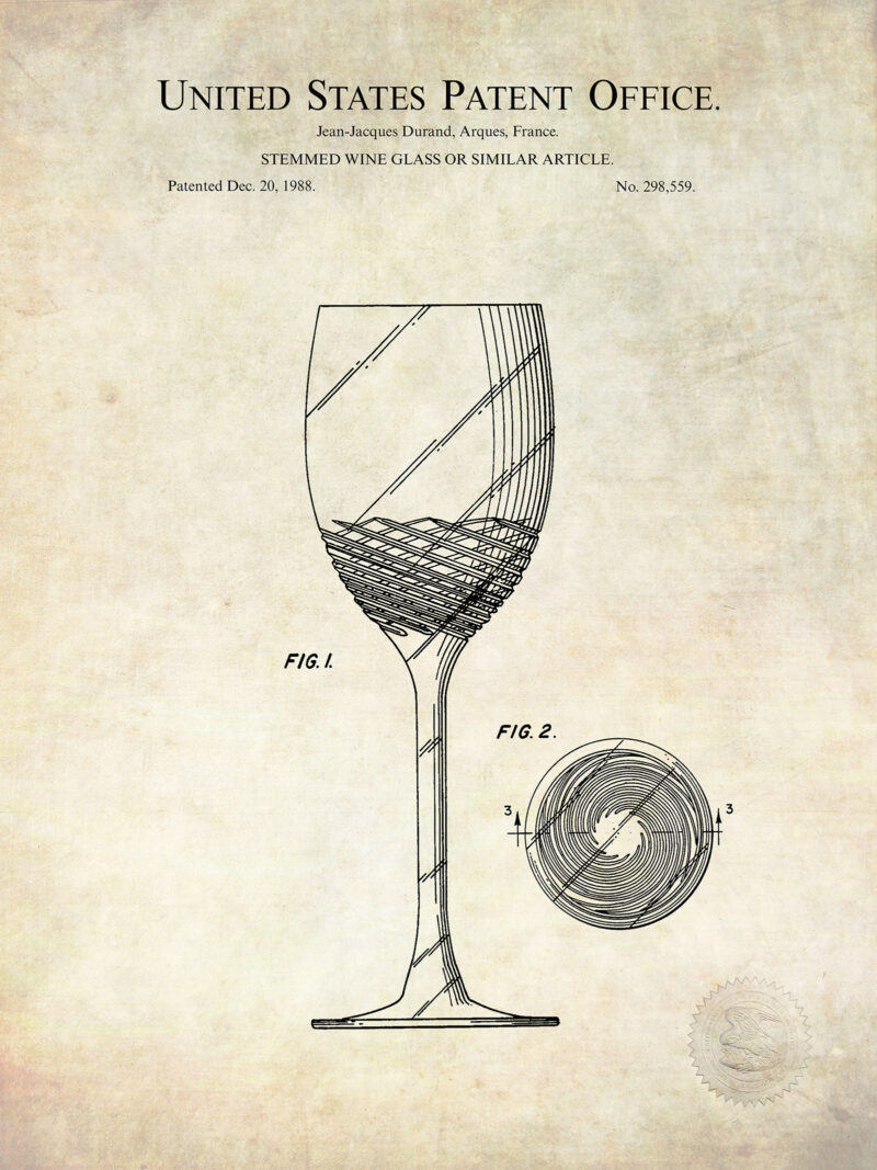 Wine Glass Design | 1998 Patent