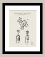 Building Block Giraffe | 1991 Patent Print