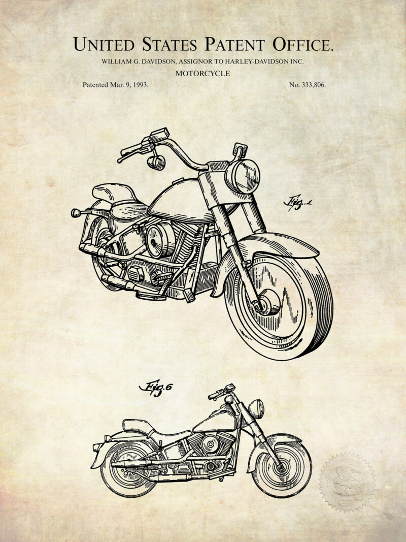 Harley-Davidson Motorcycle | 1993 Patent