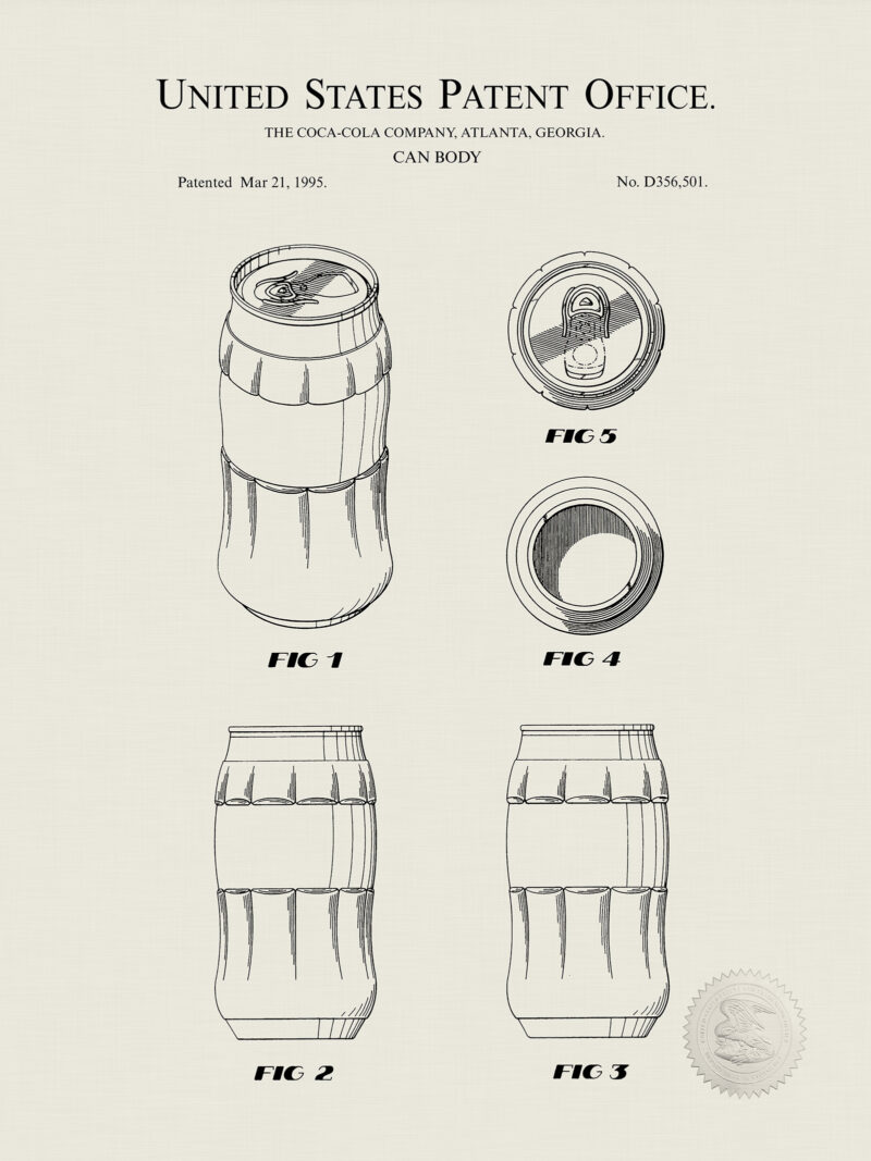 Antique Coca-Cola Patent Prints Set