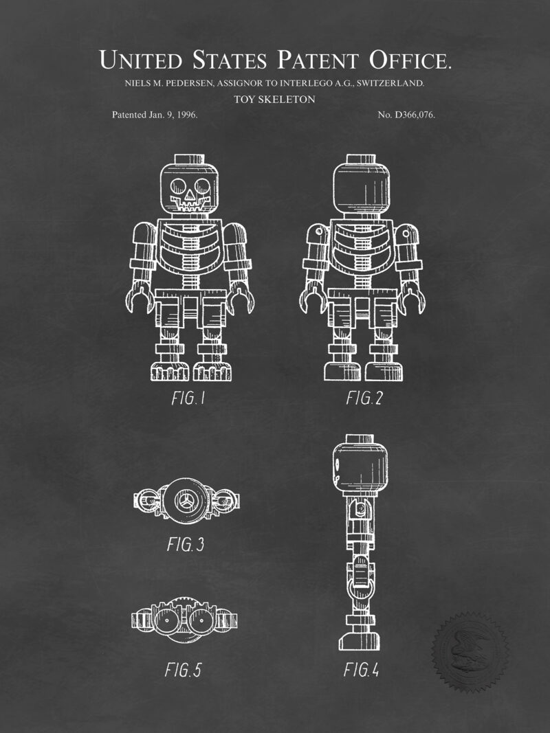Building Block Skeleton | 1996 Toy Patent