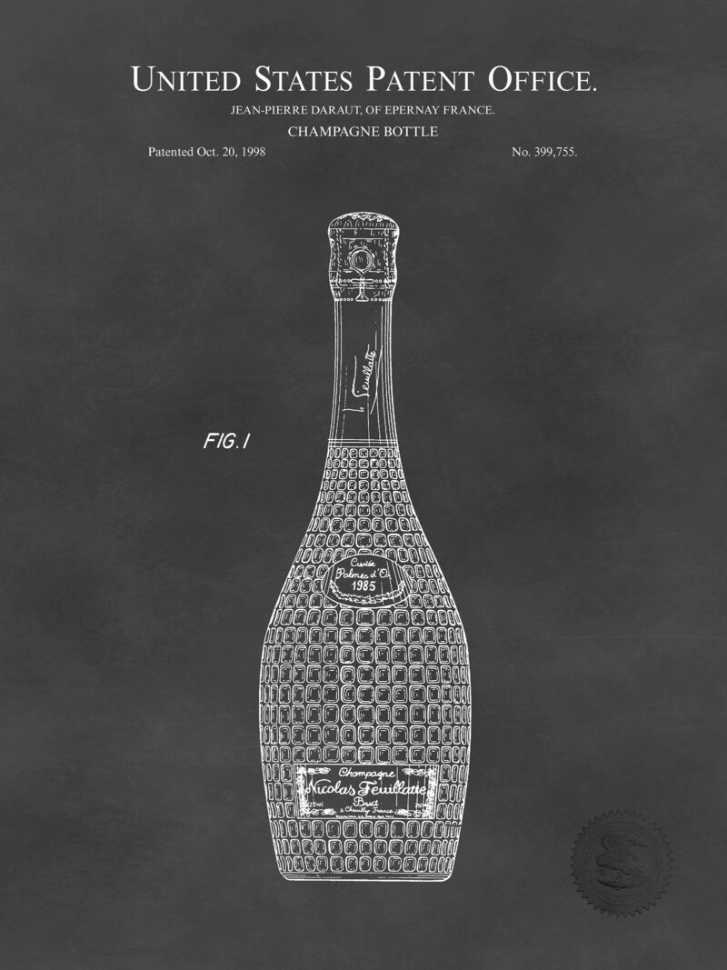 Champagne Bottle | 1998 Patent Print