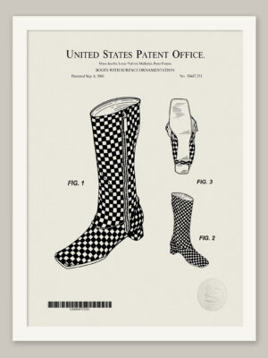 Designer Boots Print | 2001 Louis Vuitton Patent